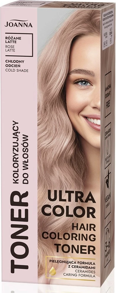Toner për flokë Joanna Ultra Color për femra Rose Latte 100g