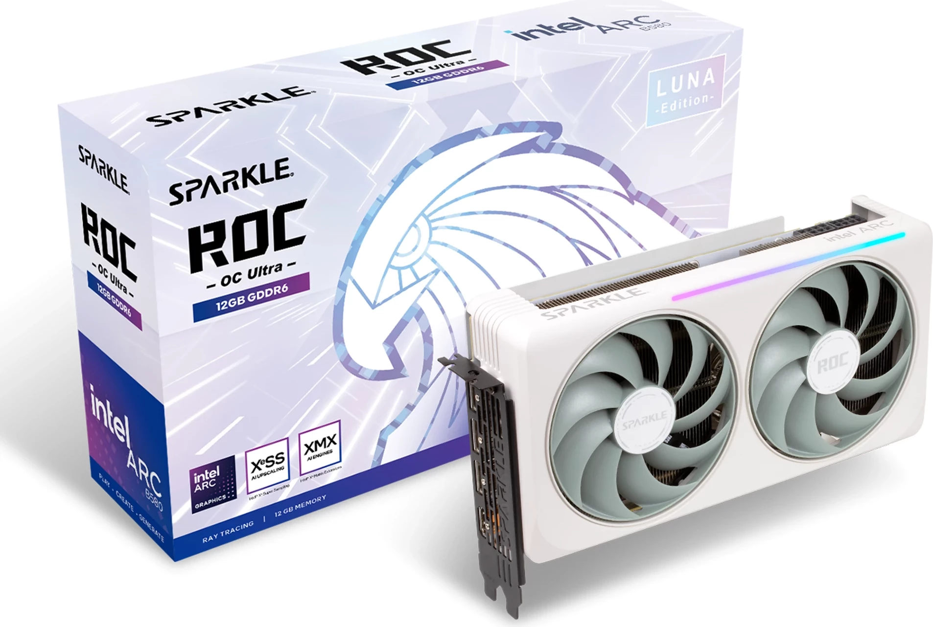 Kartelë grafike Sparkle ROC Luna OC Ultra 12GB GDDR6, e bardhë