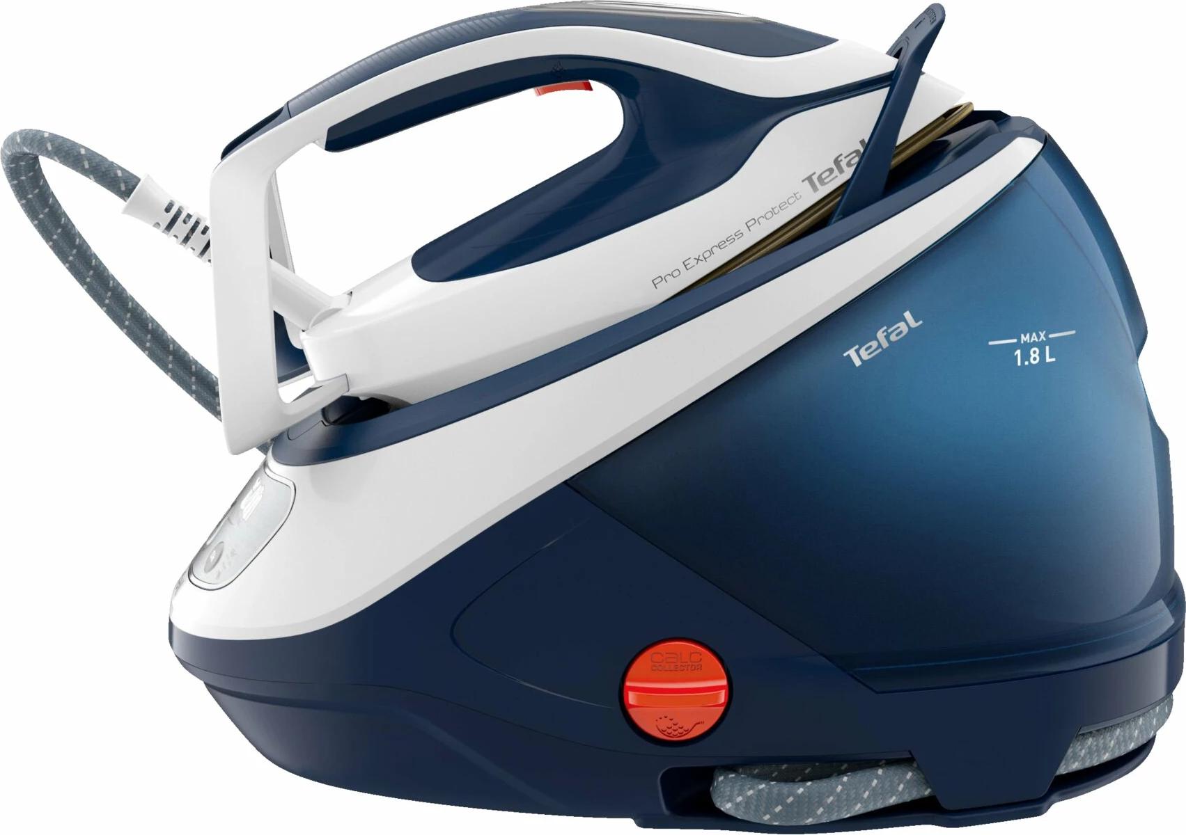 Hekur me stacion avulli, Tefal, GV9221E0, 2600 W 7.6 bar 140 g/min goditje avulli 550 g/min shtesë, bardhë-blu
