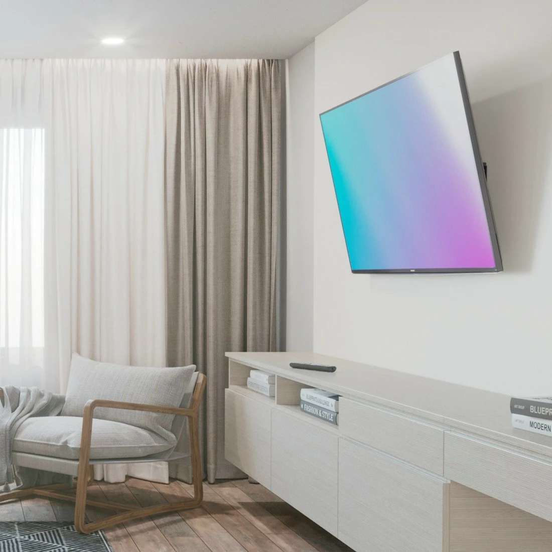 Mbajtës muri për TV Hama Motion XL, 46-100 inç, Çelik, i zi