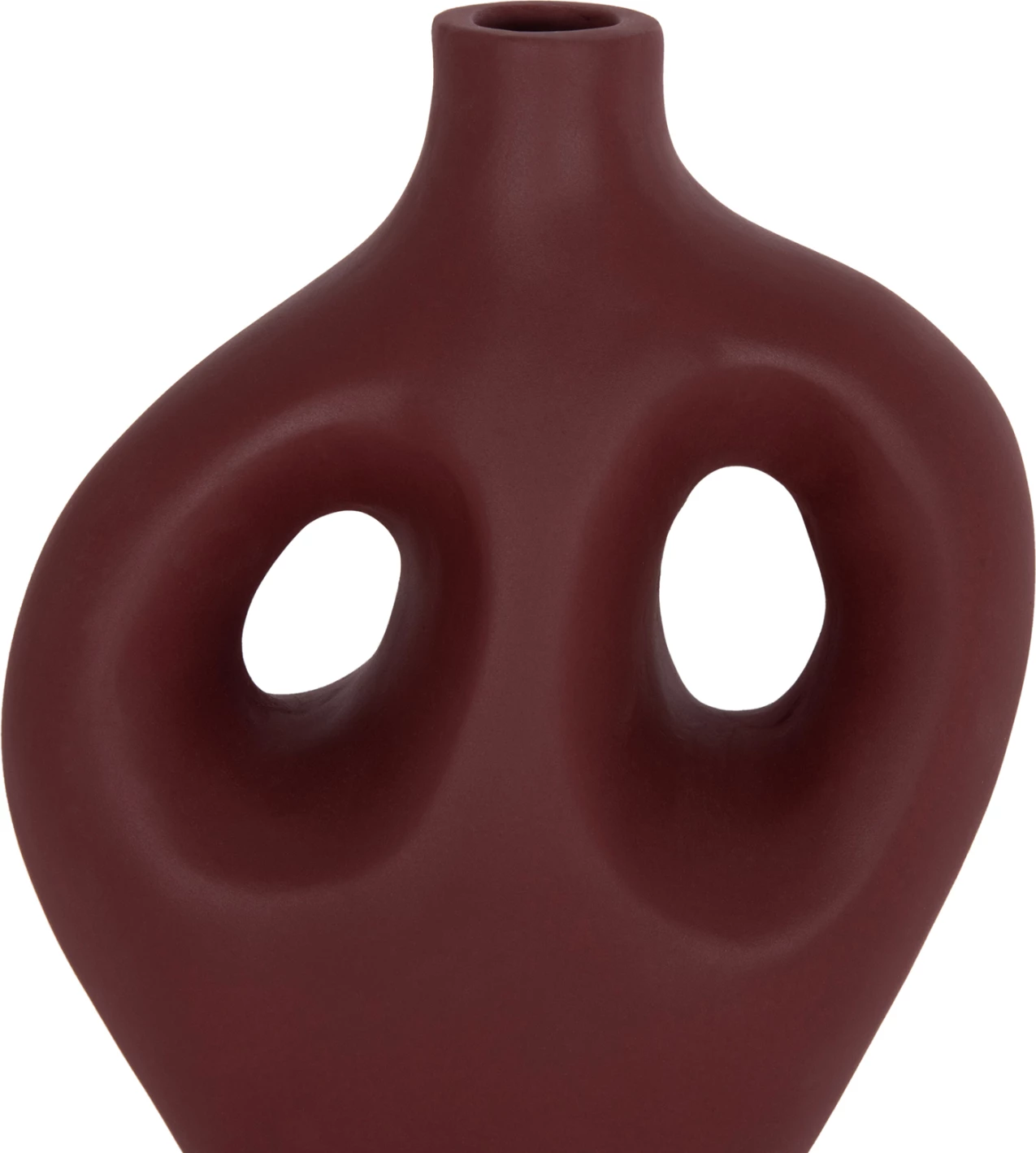 Vazo dekorative tavoline FLIKER, terrakotë, ngjyrë e kuqe e errët, FH4666.03L, 22.5x12x30cm