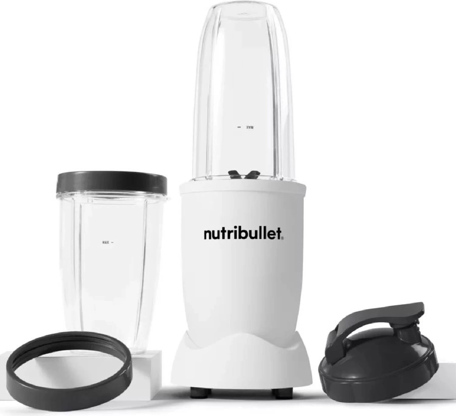 Blender, NutriBullet, NB907MAW PRO, 900W 946 ml, i bardhë, set me 2 gota dhe kapak To-Go