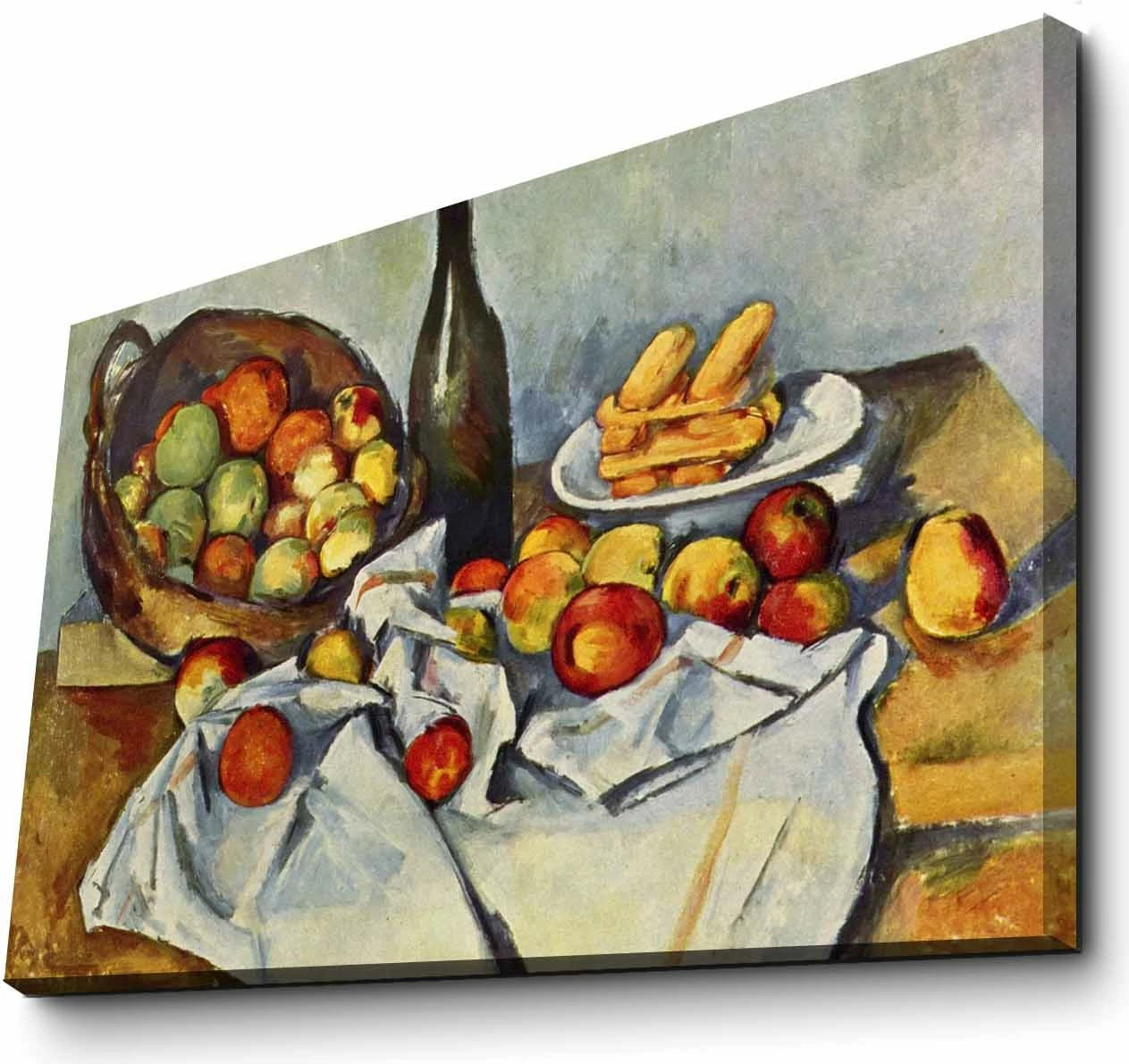 Pikturë dekorative në kanavacë, Le Panier de Pommes, kornizë druri, 45x70cm
