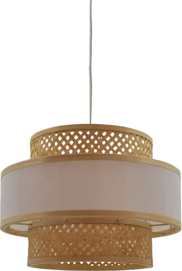 Dritë tavani Certy Inart E27 bambu, ngjyrë natyrale, D32χ25cm