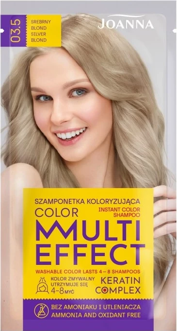 Shampo me ngjyrë për femra Joanna Multi Effect Color 03.5 Silver Blonde, 35g