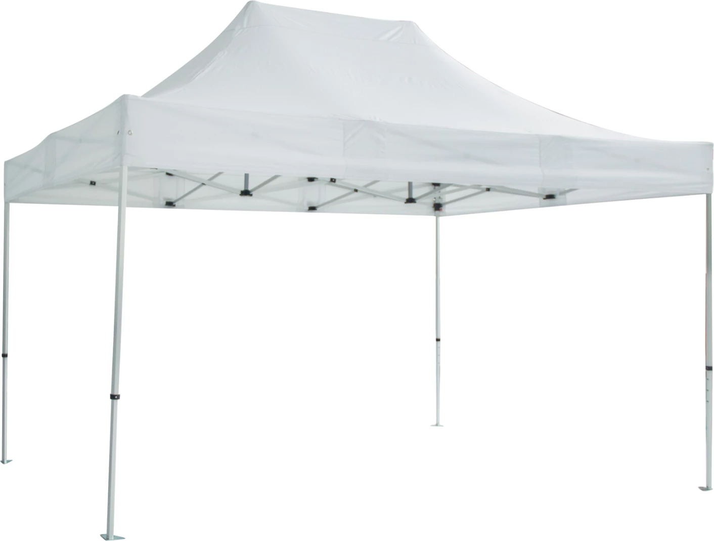 Gazebo CRESSEN FH6306 i palosshëm, kornizë alumini ngjyrë argjendi, hije të bardha 3x4,5x3,4Hm