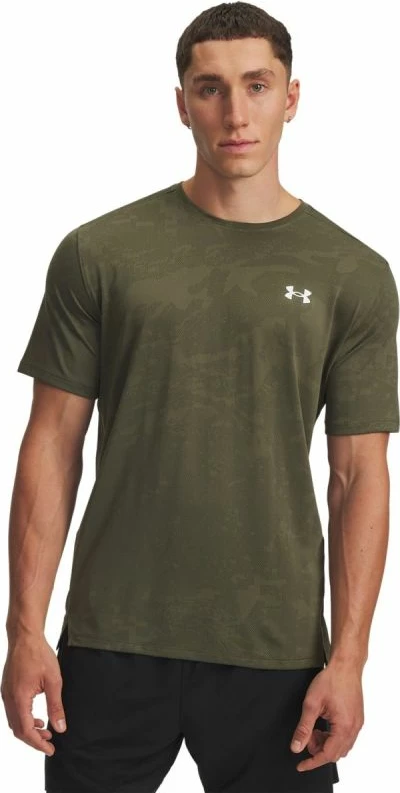 Maicë trajnimi meshkuj Under Armour UA Tech Vent Jacquard SS, khaki