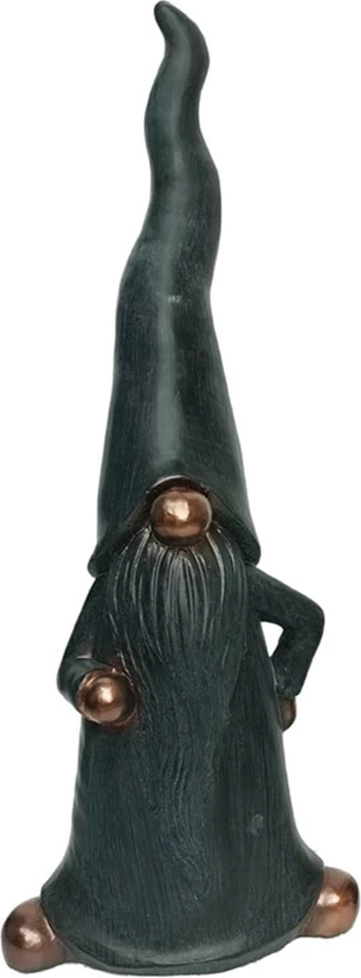 Dekor për Krishtlindje NISSE, xhuxh, polirezine, 21x15x57cm, e zezë-ari