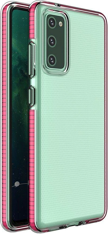 Mbështjellës Hurtel Spring Case për Samsung Galaxy A72, TPU, transparent me kornizë rozë