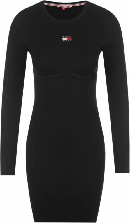 Fustan Tommy Jeans për femra, i zi