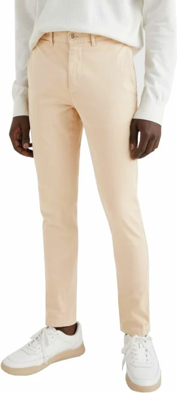 Pantallona për meshkuj Tommy Hilfiger Bleecker TH Flex Satin Gmd, krem