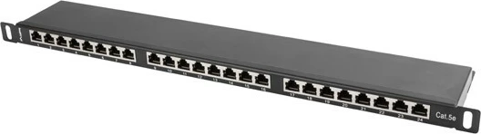 Patch panel Lanberg PPS5-0024-B, 24 porta, CAT 5e, 0.5U, i zi