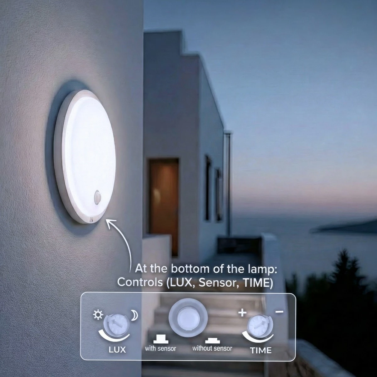 Llambë LED me sensor lëvizje PIR Maclean MCE525 W 10W 1000 lm 4000K IP65 e bardhë