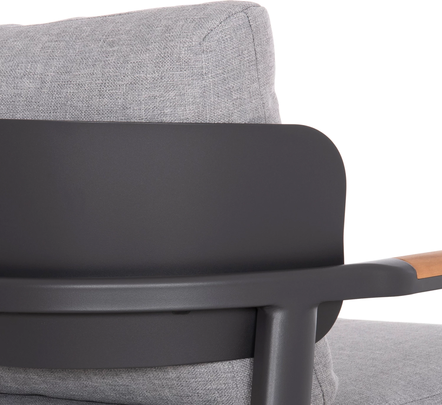 Set salloni për jashtë 4 pjesë ELARA FH6195.01 alumini ngjyrë gri e errët-gri olefin-dru teak