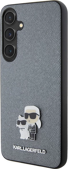 Mbështjellës Karl Lagerfeld Saffiano Karl&Choupette Pin për Samsung Galaxy S24, Gri