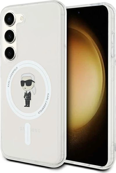 Mbështjellës Karl Lagerfeld IML Ikonik MagSafe për Samsung Galaxy S24, Transparent