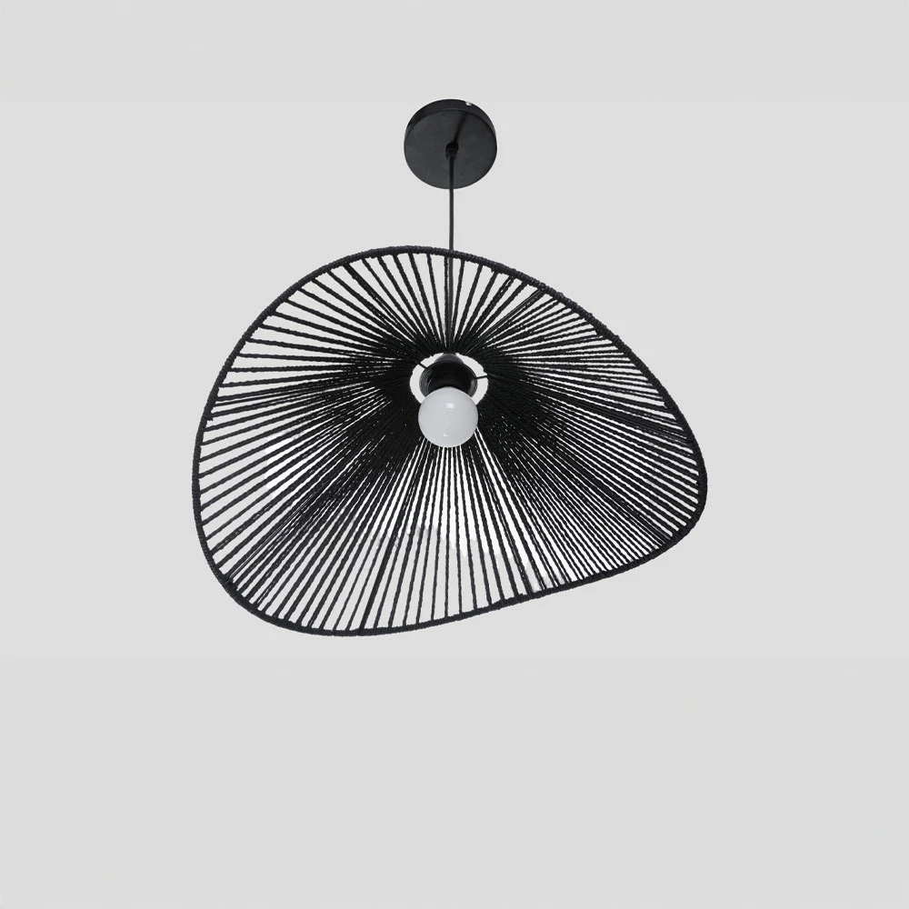 Llambë tavani CLOVE, litar i zi, letër, 47.5x21cm