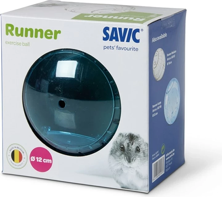 Top ushtrimesh për brejtës SAVIC Runner 12 cm, Transparent