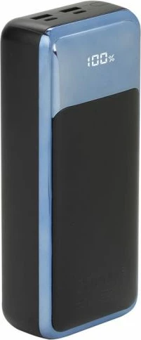 Powerbank RIVACASE VA1080 30000mAh 65W PD/QC3.0 me LCD, blu e zezë