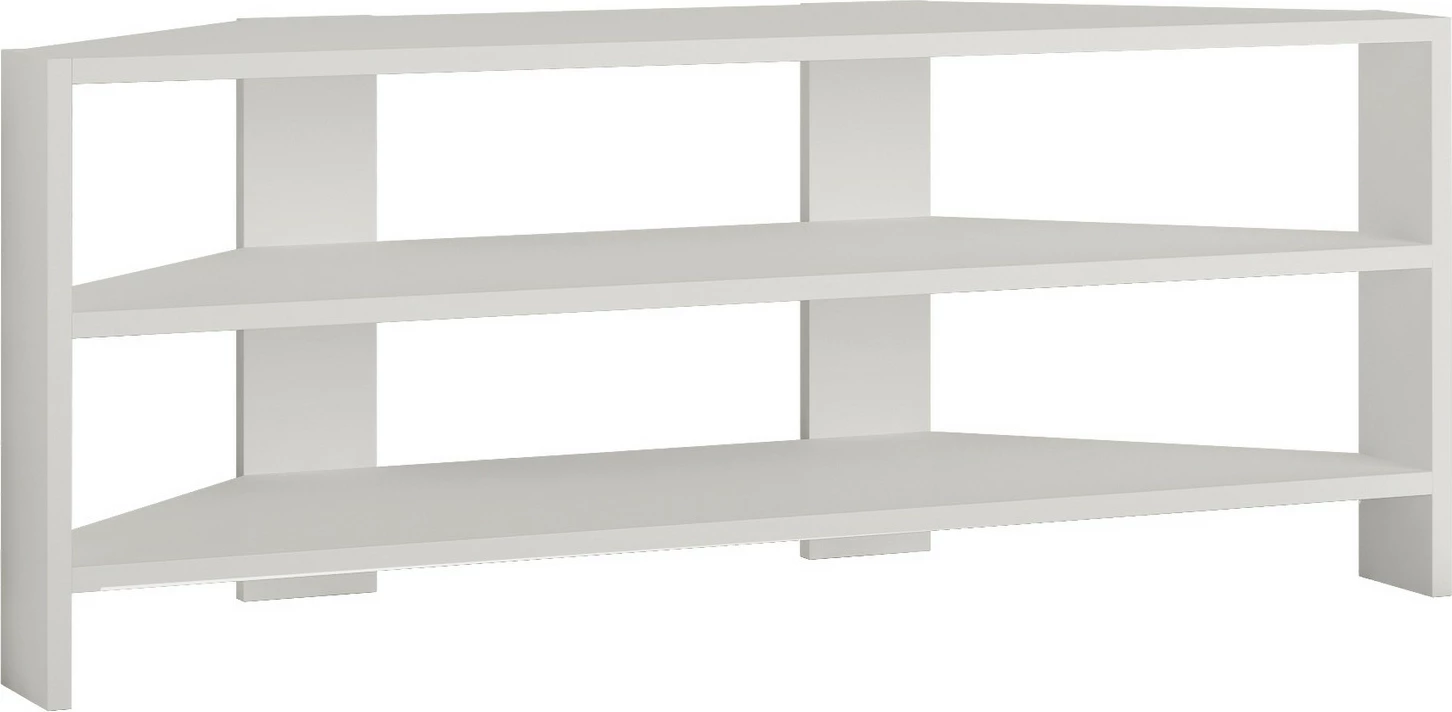 Komodë për TV Skye Decor, Thales për qoshe, e bardhë