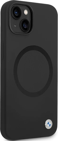 Mbështjellës BMW BMHMP14SSILBK2 për iPhone 14, Liquid Silicone MagSafe, zi