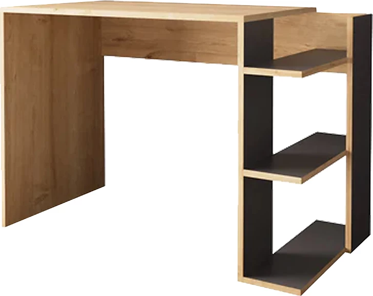 Tavolinë pune Toska, ngjyrë lisi-antracit, 114x56x76cm