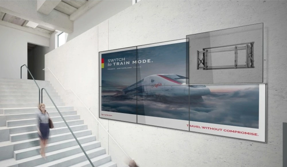 Mbajtës muri për TV Maclean MC-845, për video wall, 46-52 inç, Metal, i zi