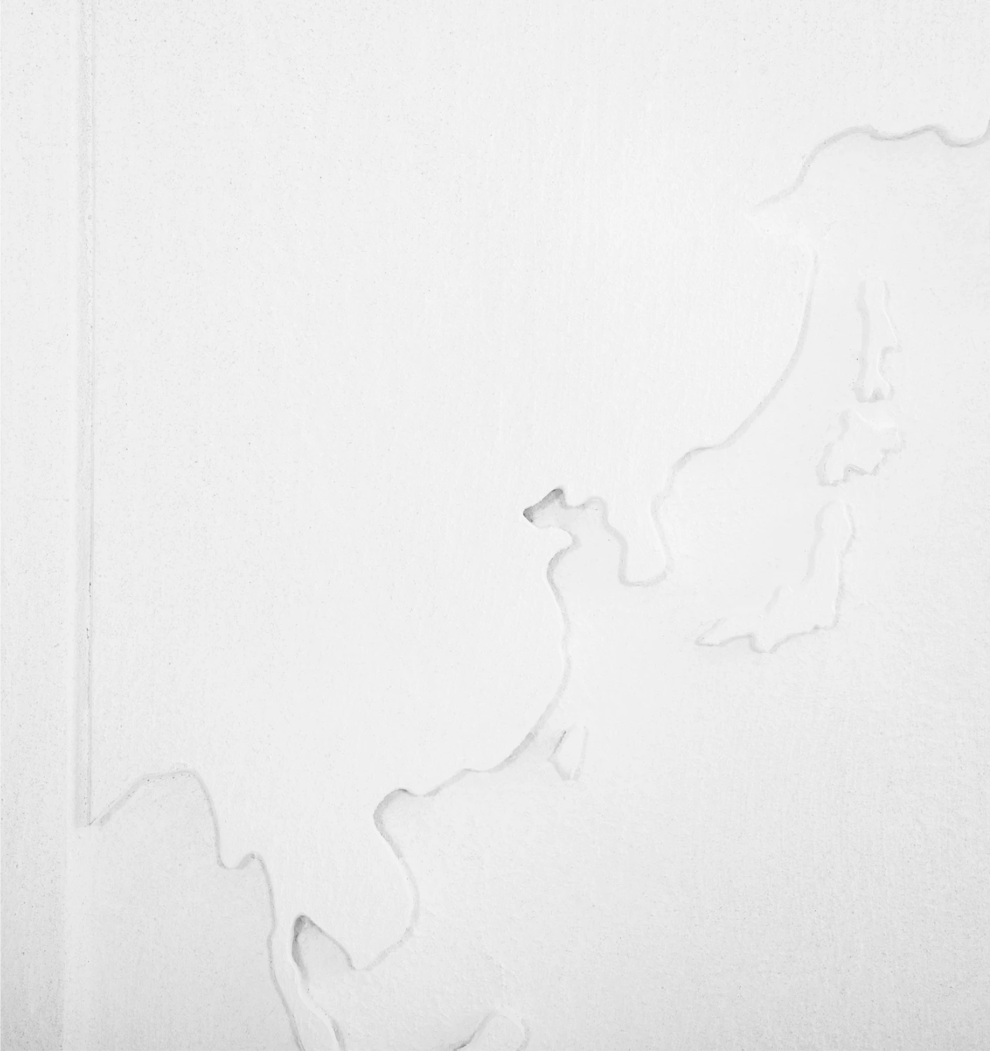 Pikturë muri 3-pjesëshe hartë botë Santorini FH4504 MDF ngjyrë e bardhë e zbehtë 180x4x120 cm