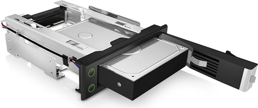 Kasë IcyBox IB-166SSK-B për hard disk 3.5", SATA/SAS, e zezë