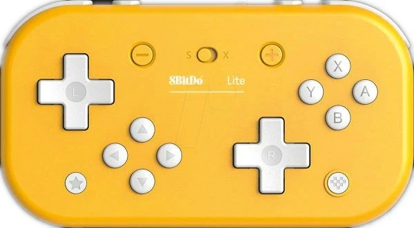 Gamepad 8BitDo Lite, Bluetooth, USB-C, 25 butona, Verdhë