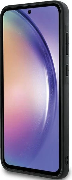 Mbështjellës Hello Kitty Metal Logo Kitty Head për Samsung Galaxy A55, i zi