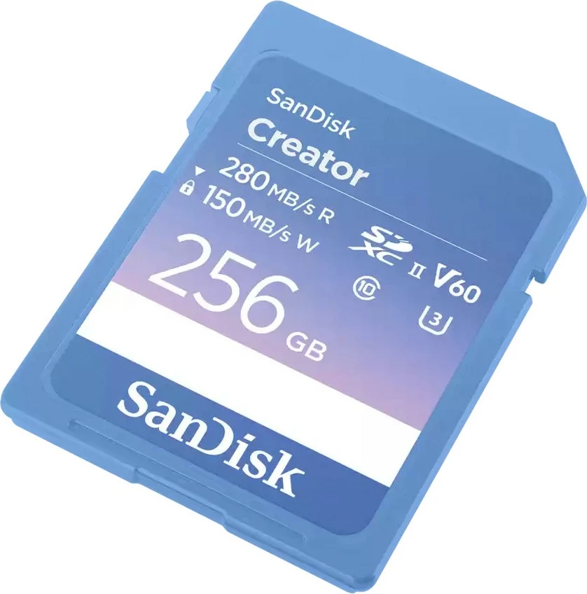 SD kartelë Sandisk Creator 256GB UHS-II, blu