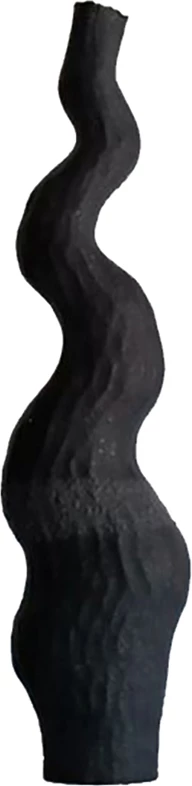 Vazo Emplir, polirezine, ngjyrë e zezë matte, 11x8x30cm