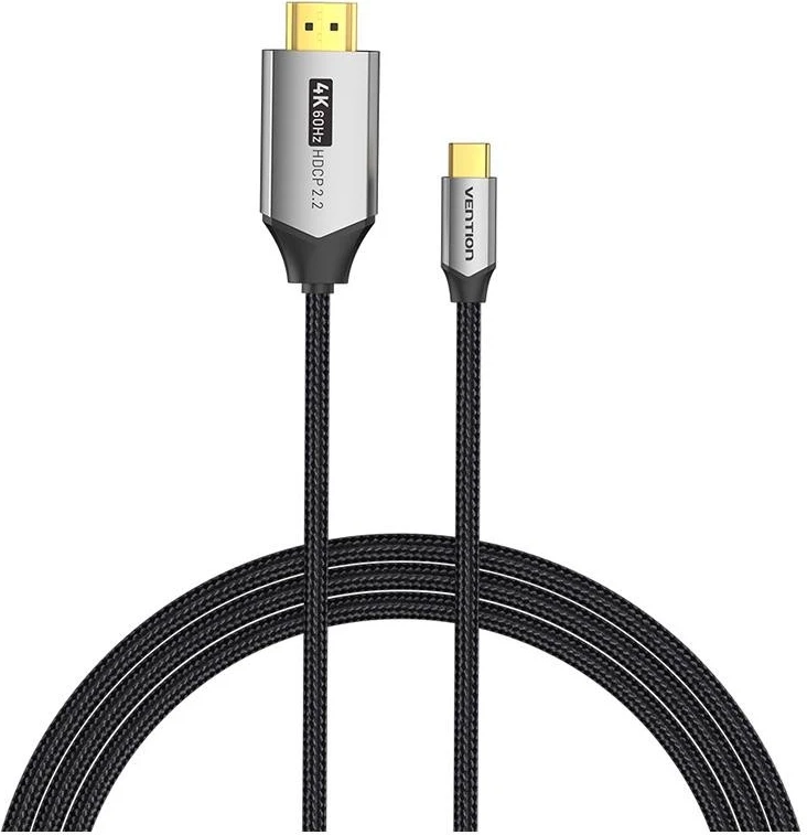 Kabëll Vention USB-C - HDMI 2.0, 4K 60Hz, 2m, zi