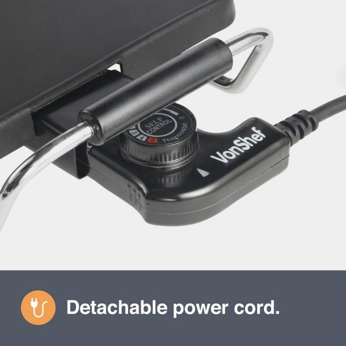 Grill Teppanyaki elektrik VONSHEF 2007030, 43 x 22 cm, non-stick, me 8 spatula druri, i zi