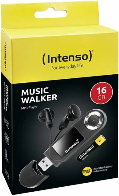 MP3 player Intenso Music Walker MPN 3601470 16GB microSD, LCD, USB 2.0, set me kufje + bateri AAA, zi
