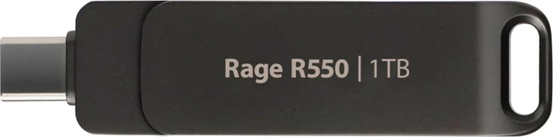 Flashdrive Patriot Rage R550 1TB, USB A+C, Dizajn rrotullues, E zezë