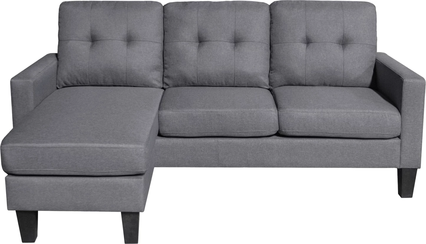 Këndare e kthyeshme MEGGY, 3 ulëse, material gri, FH3297.01, 184.5x129x86cm