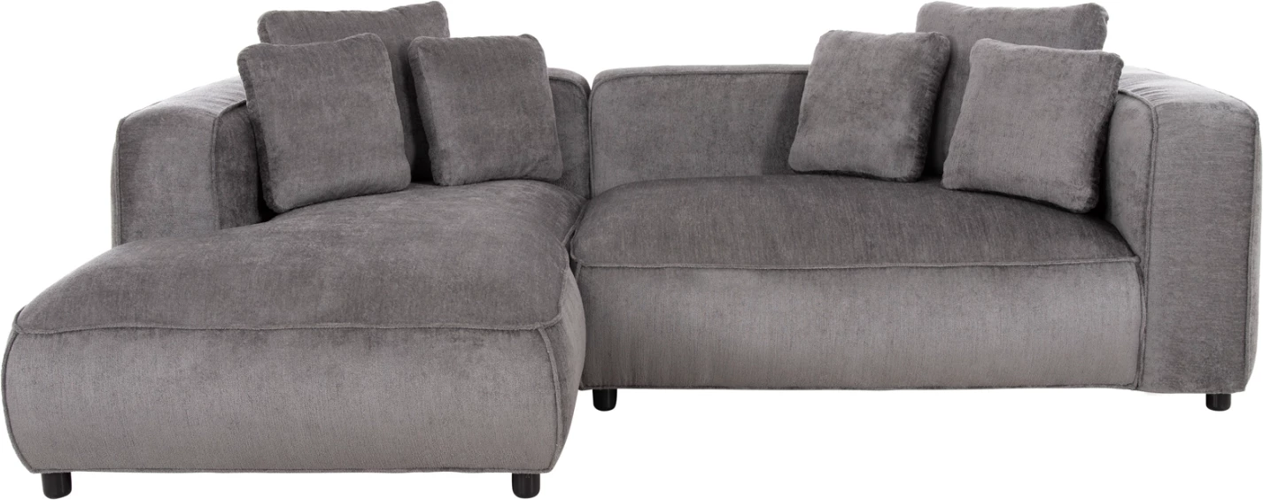 Divan qoshe i majtë, 3-vendësh, GRACE, FH3280.03L, ngjyrë gri, 252x105-160x70-90H cm