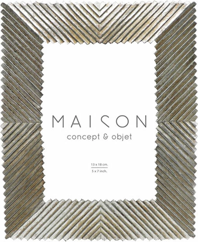 Kornizë fotoje Cadan, polirezine, xham, ngjyrë argjendi, 21x2x25 cm