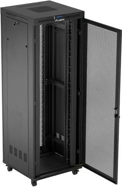 Kasë rack LANBERG 19" 47U 800x800, me derë perforuese LCD, e zezë