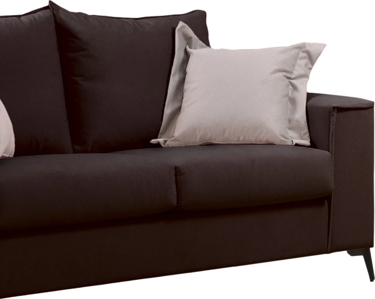 Divan dy vendësh Verona, ngjyrë gri e errët, me jastëkë bezhë, 173x93x100 cm