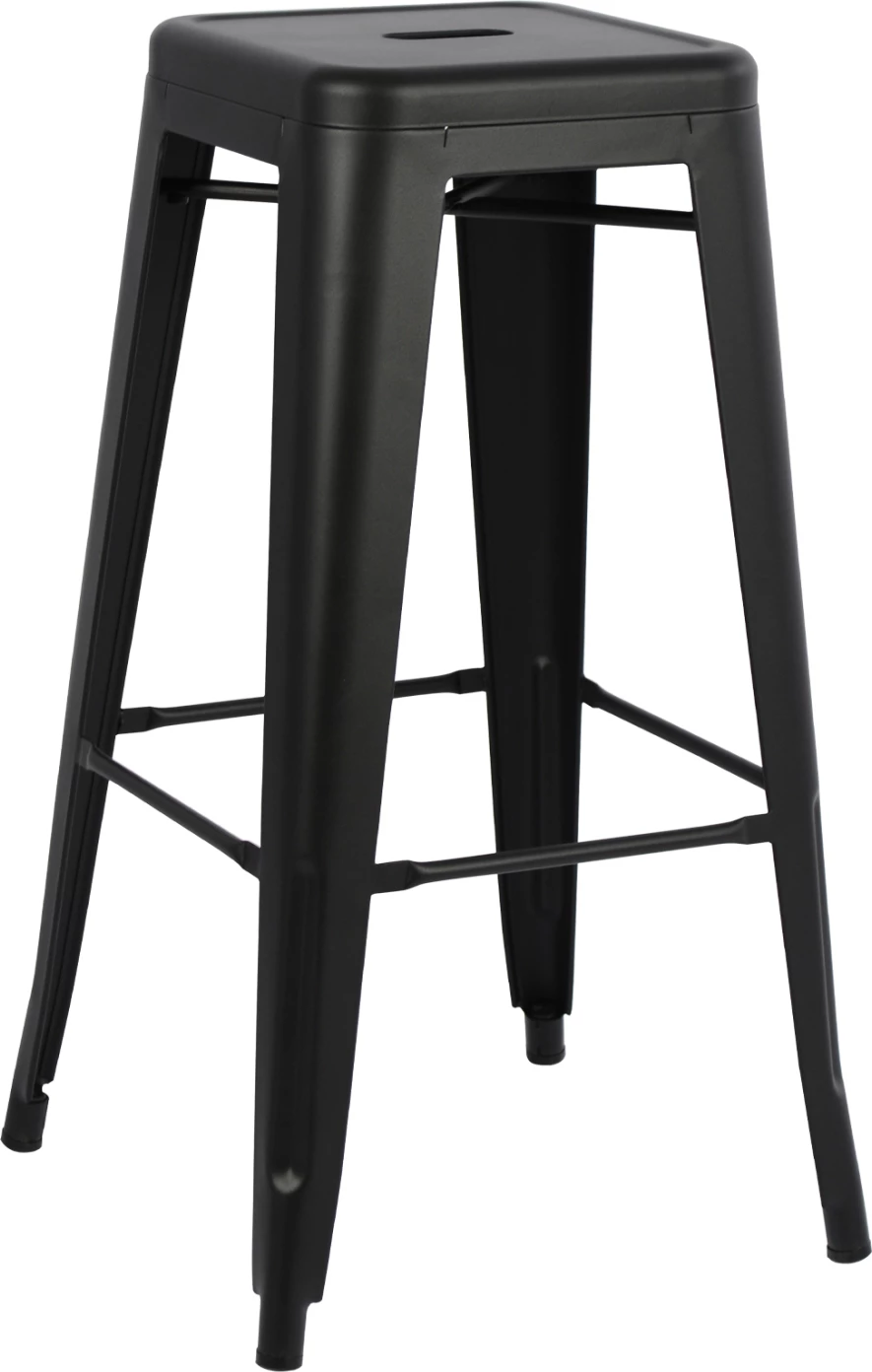 Karrige për bar MELITA-PRO FH8642.42 metalike, ngjyrë e zezë mat, 43x43x78H cm