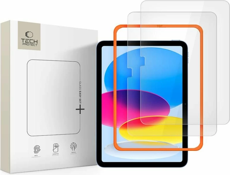 Mbrojtës ekrani xhami Tech-Protect Easy Set+, për iPad 10.9" (2022) / iPad 11" (2025), 2 copë