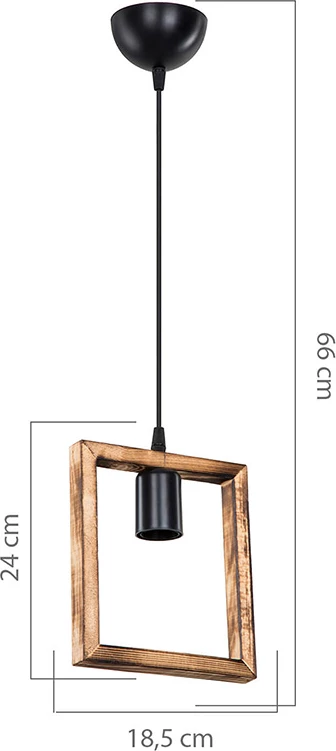 Dritë tavani Isolate Ε27, ngjyrë arre, 18.5x3x24cm