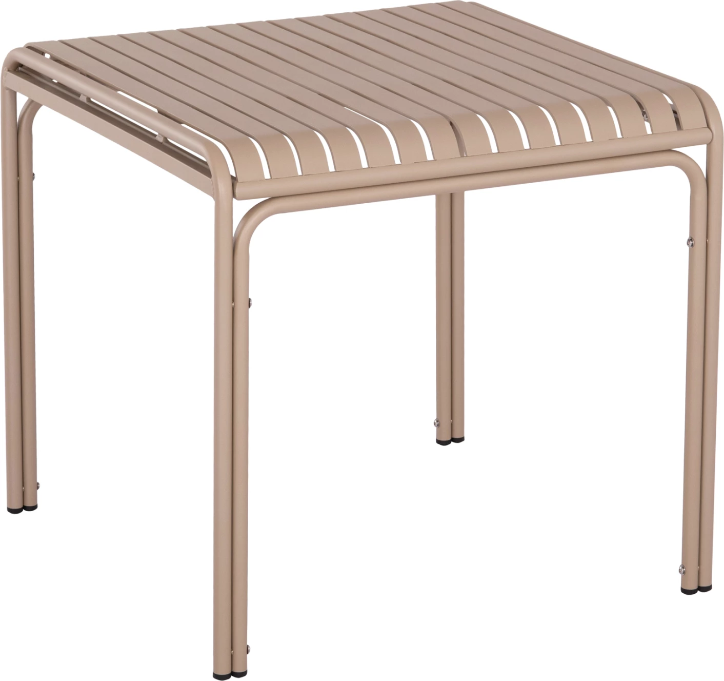 Tavolinë katrore për jashtë, alumin, ngjyrë shampanje, RACHEL FH6338.04, 80x80x76cm