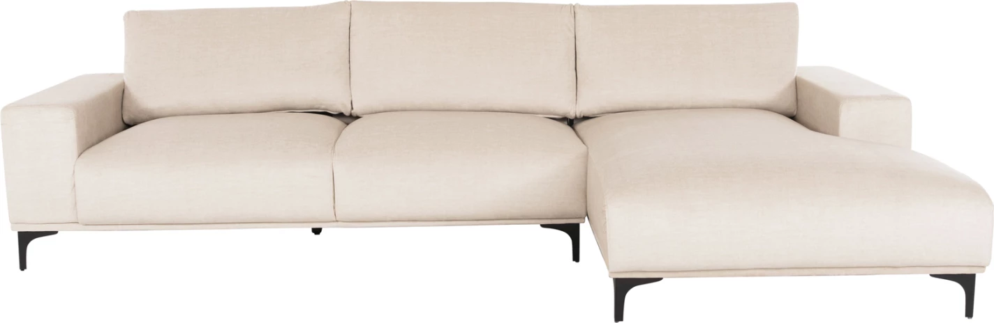 Divan qoshe (djathtas) NOA FH3278.01R pëlhurë ecru 288x90-157x67-80H cm