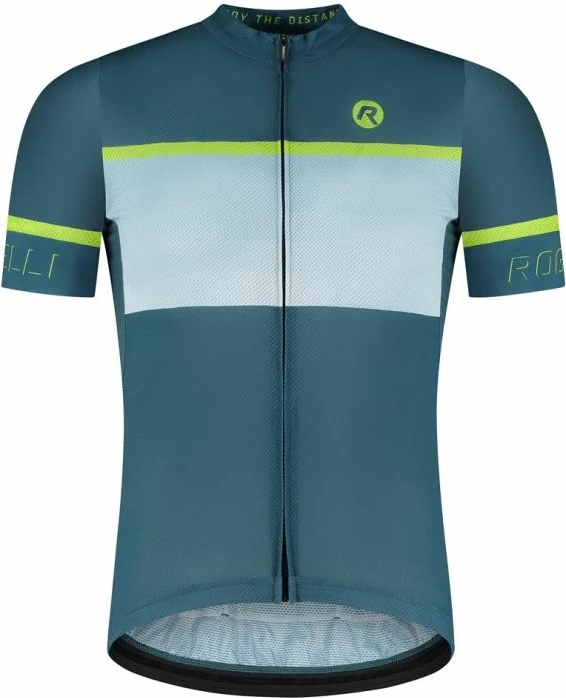 Maicë sportive Rogelli për meshkuj, blu-limon