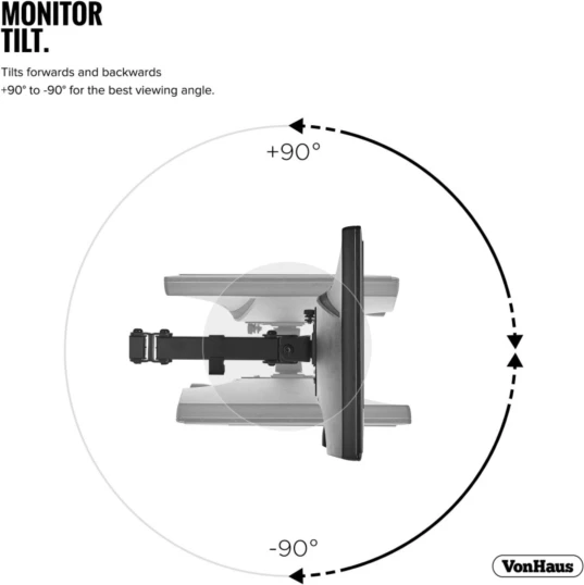 Mbajtëse monitori desktop VONHAUS 3005115 13-32\", VESA 75x75/100x100, ngarkesë deri 8kg, e zezë