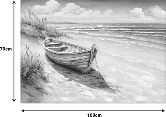 Pikturë kanavace Boato, shumëngjyrëshe, 100x3x70cm